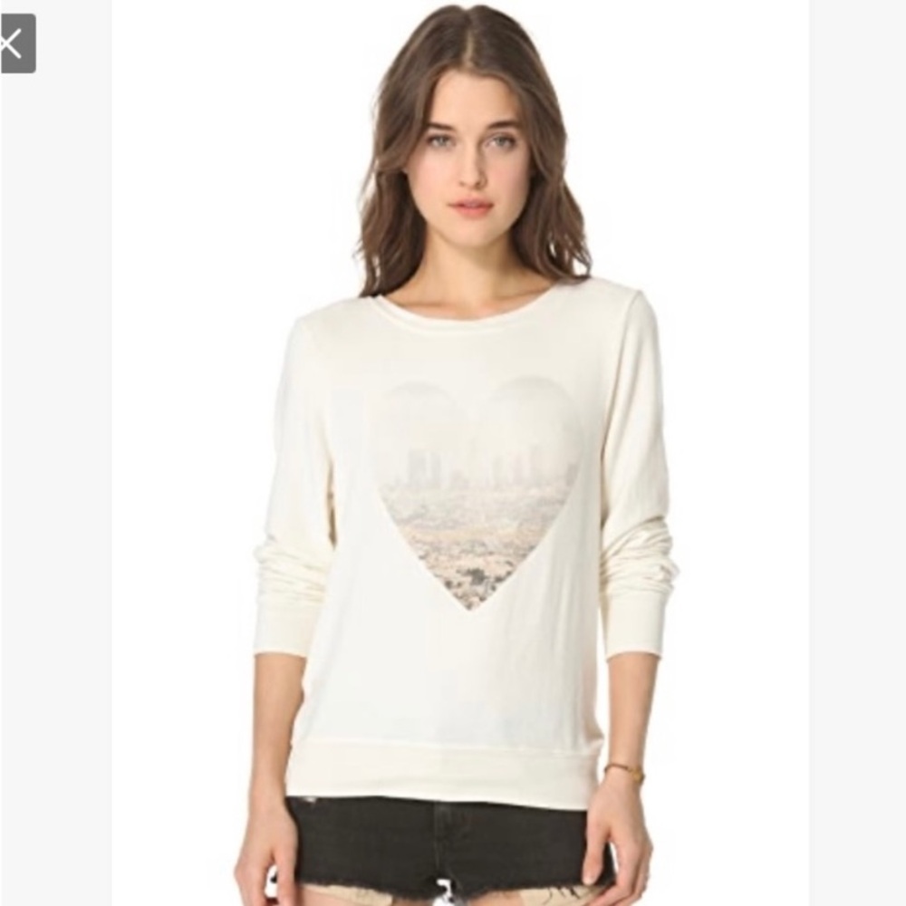 Wildfox LA skyline heart sweater